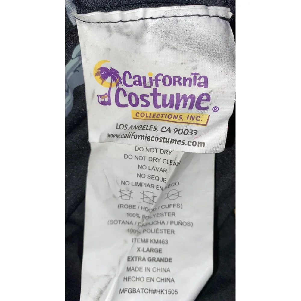 Skeleton Mask Cloak Californian Costume Creepy Horror Con Halloween Youth XL